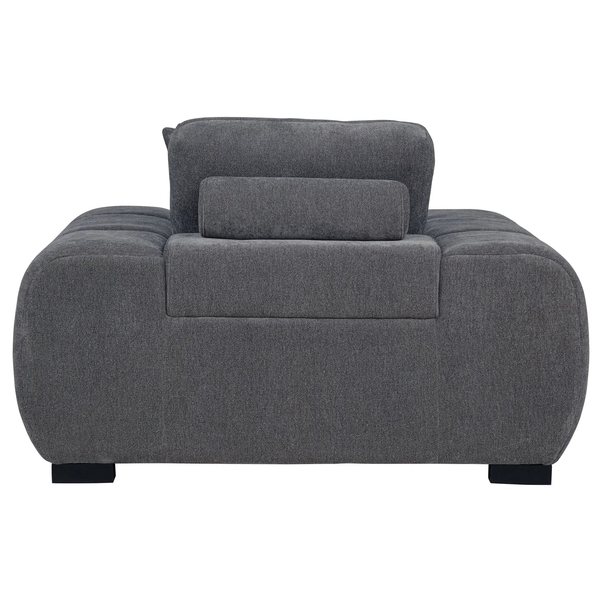 Octavia Upholstered Track Arm Accent Chair Charcoal Grey by Unique Piece Furniture