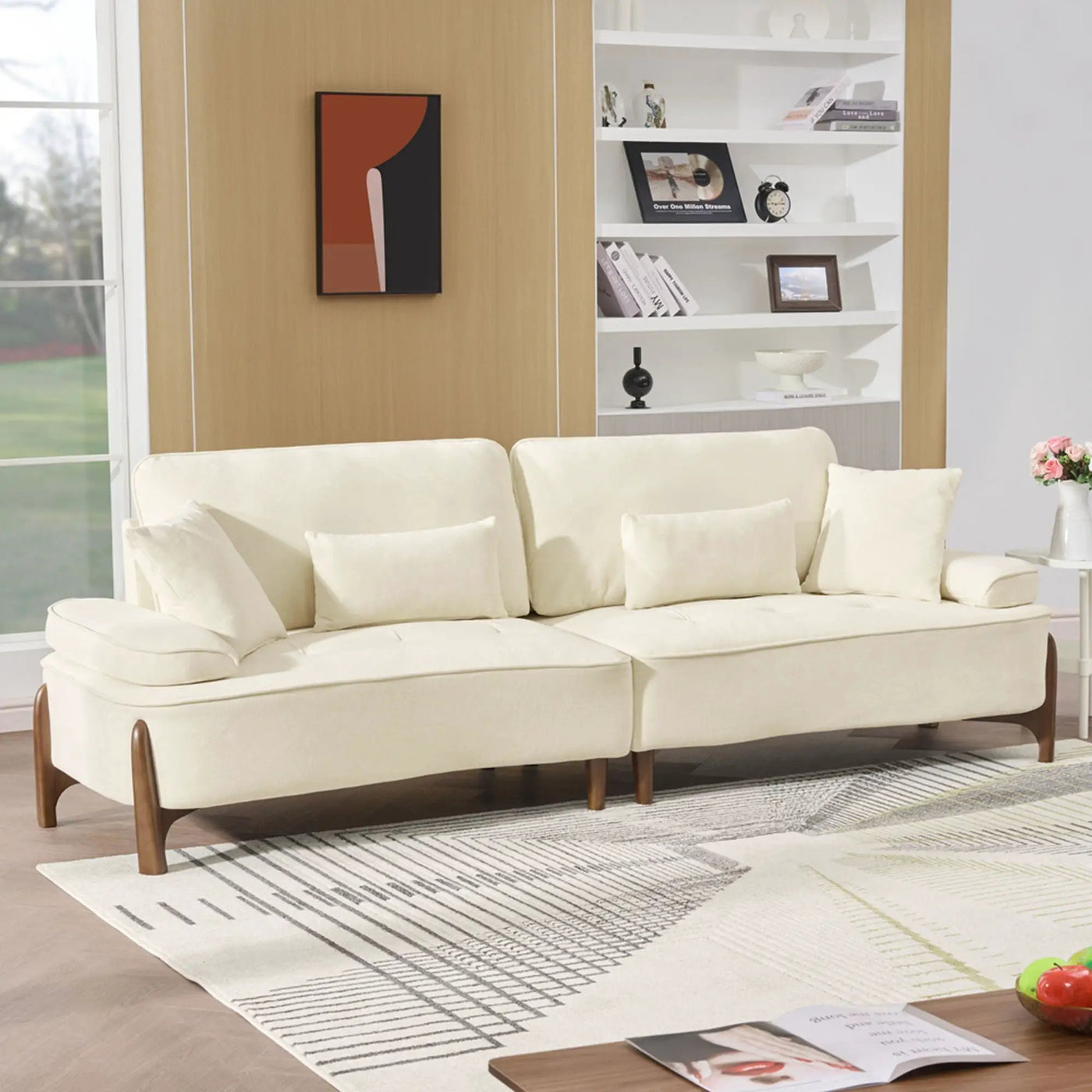 Comfortable Deep Seated Sofa With Pillows by Unique Piece Furniture