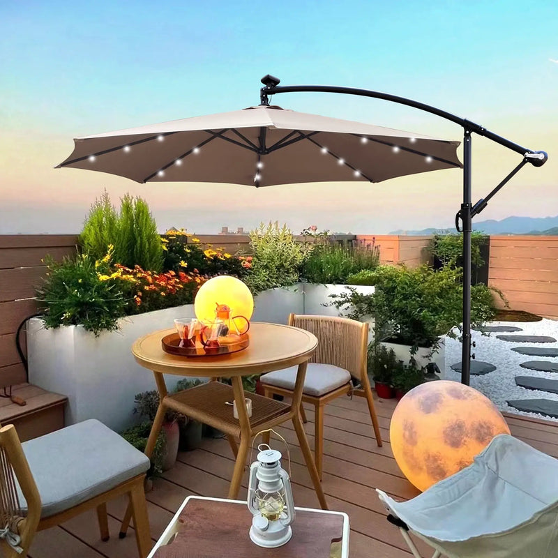 10 ft Outdoor Solar Powered LED Patio Umbrella by HouseOfZazla