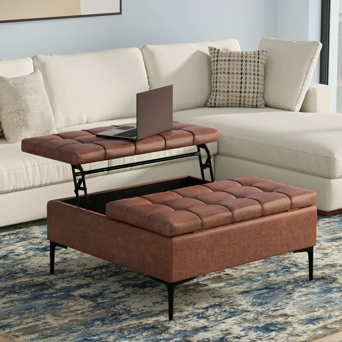 Laura - Lift Top Storage Ottoman by HouseOfZazla