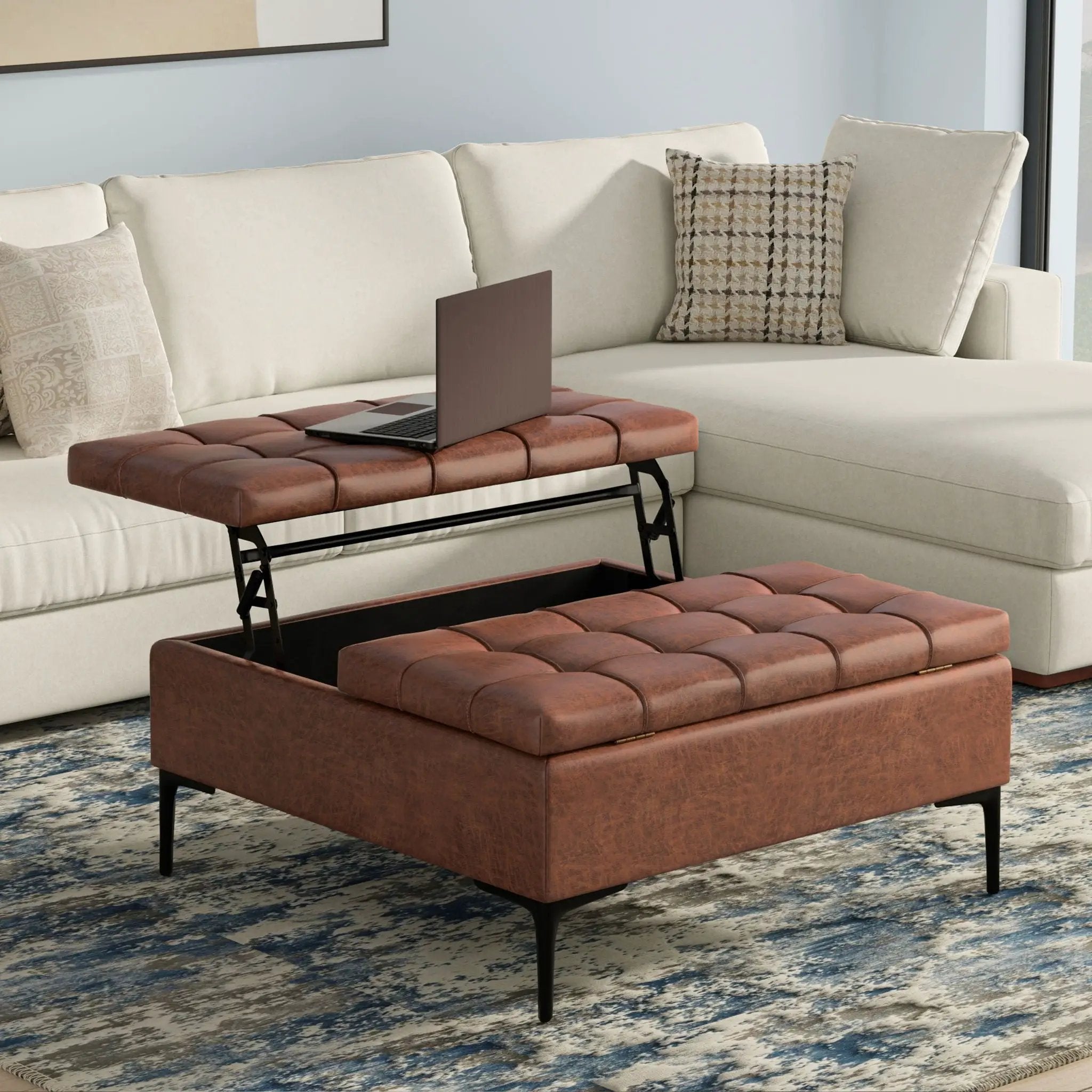 Laura - Lift Top Storage Ottoman by Unique Piece Furniture