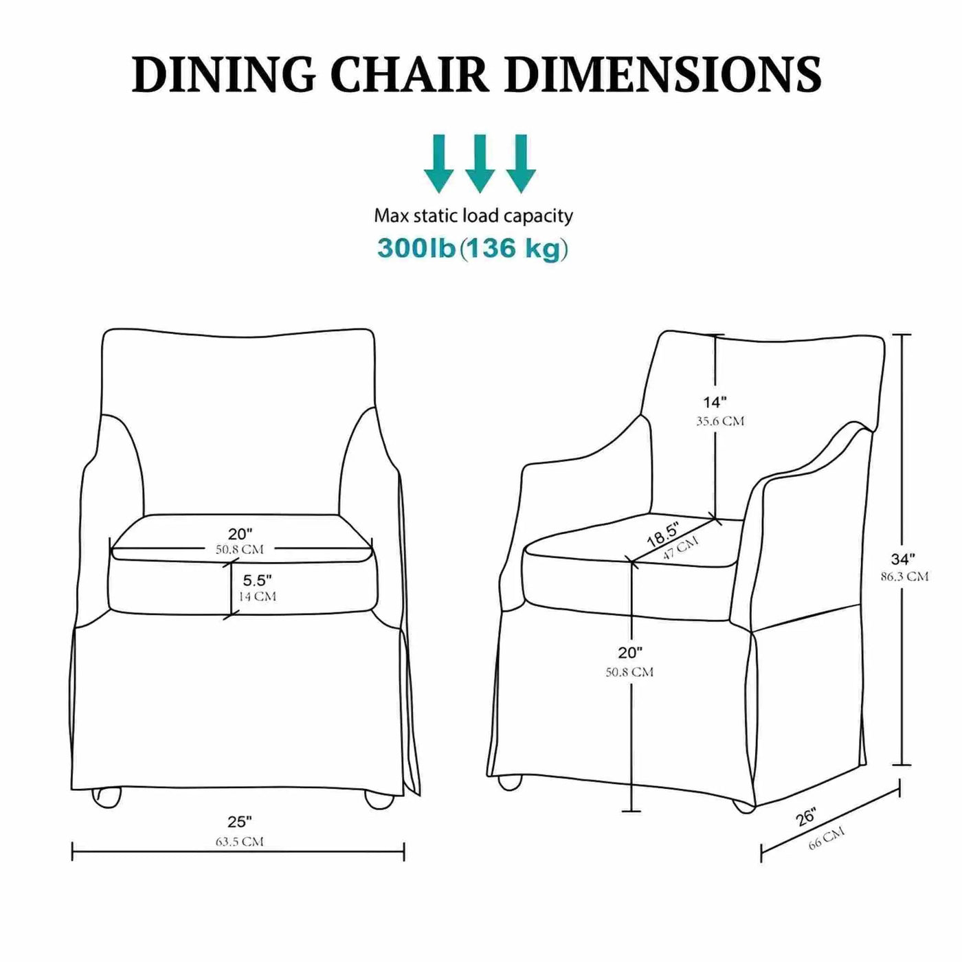 London - Upholstered Skirted Dining Arm Chair by Unique Piece Furniture