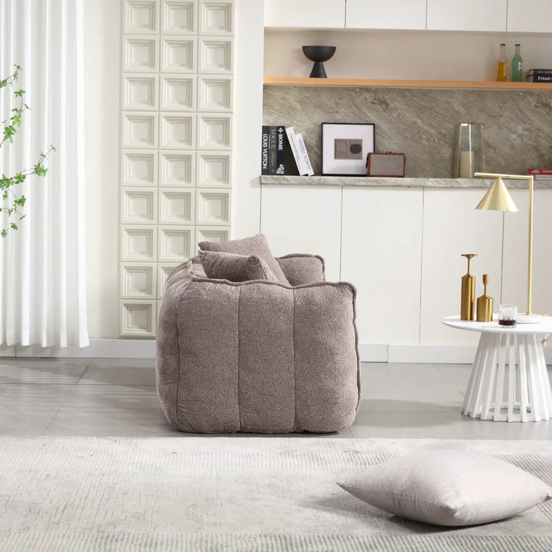 Cozy Beanbag Chair with High Resilience Foam Core by BLAKHOM
