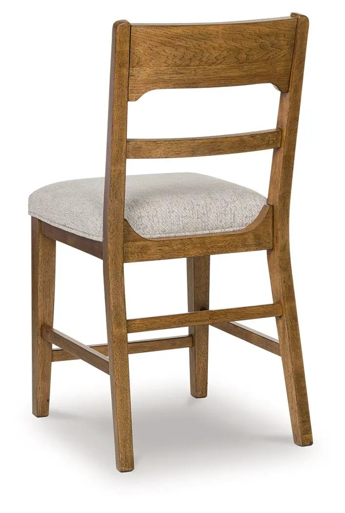 Cabalynn - Upholstered Barstool (Set of 2) - Oatmeal / Light Brown by Unique Piece Furniture