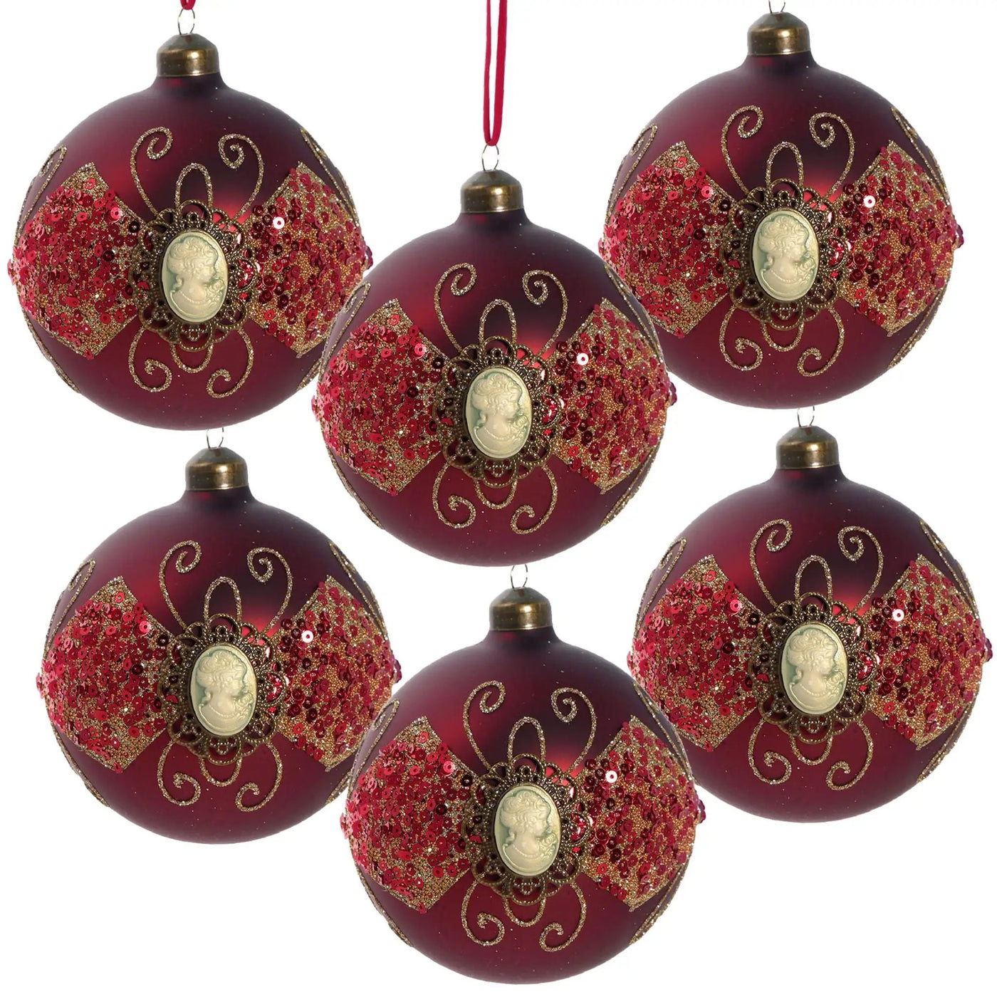 Decorative Hanging Ball Christmas Tree Ornaments For Holiday Decorations (Set of 6) by Unique Piece Furniture