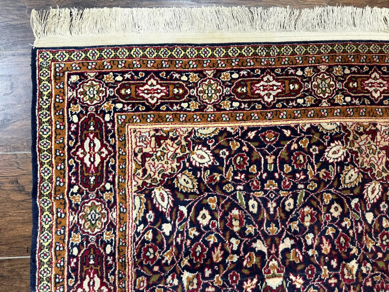Indo Kashmiri Rug 3x5, Navy Blue, Very Fine 400 KPSI, Pair A by Jewel Rugs
