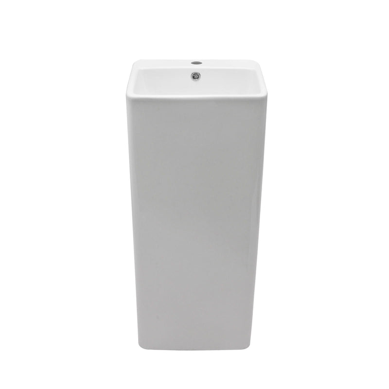 Pedestal Sink 16" For Powder Rooms - White by HouseOfZazla