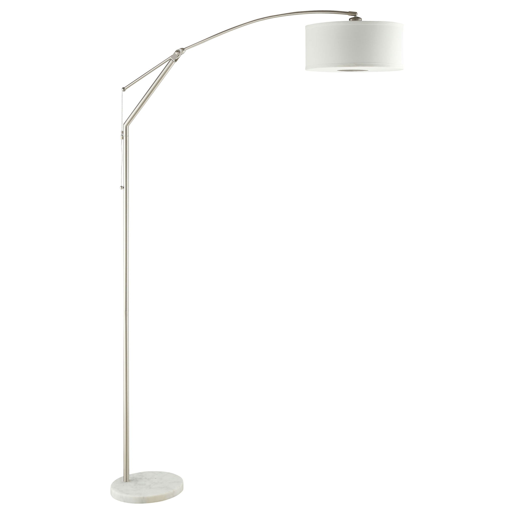 Jamison - Drum Shade Arc Adjustable Floor Lamp - Chrome by HouseOfZazla