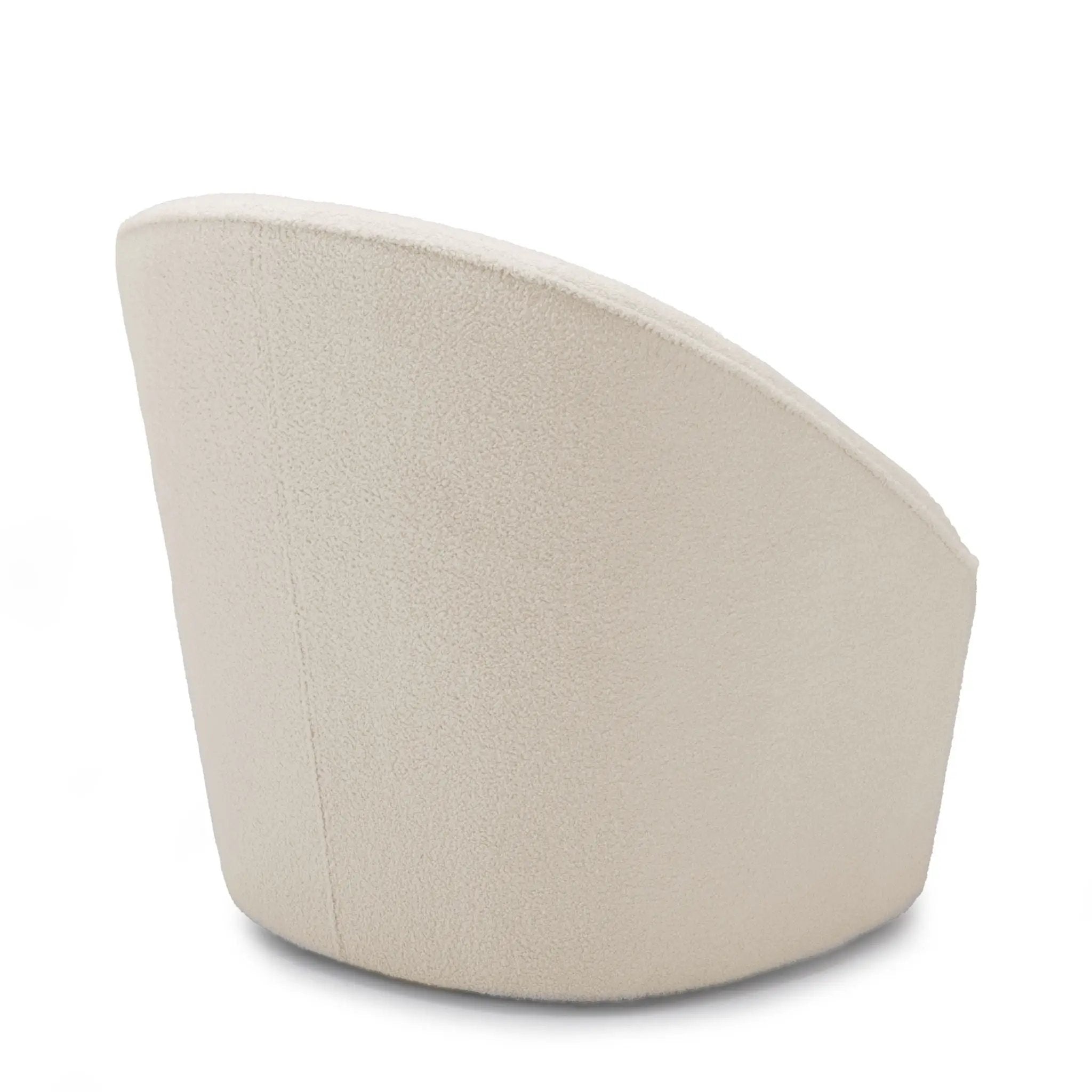 Anson - Swivel Chair With Soft Rounded Back - Off White by HouseOfZazla
