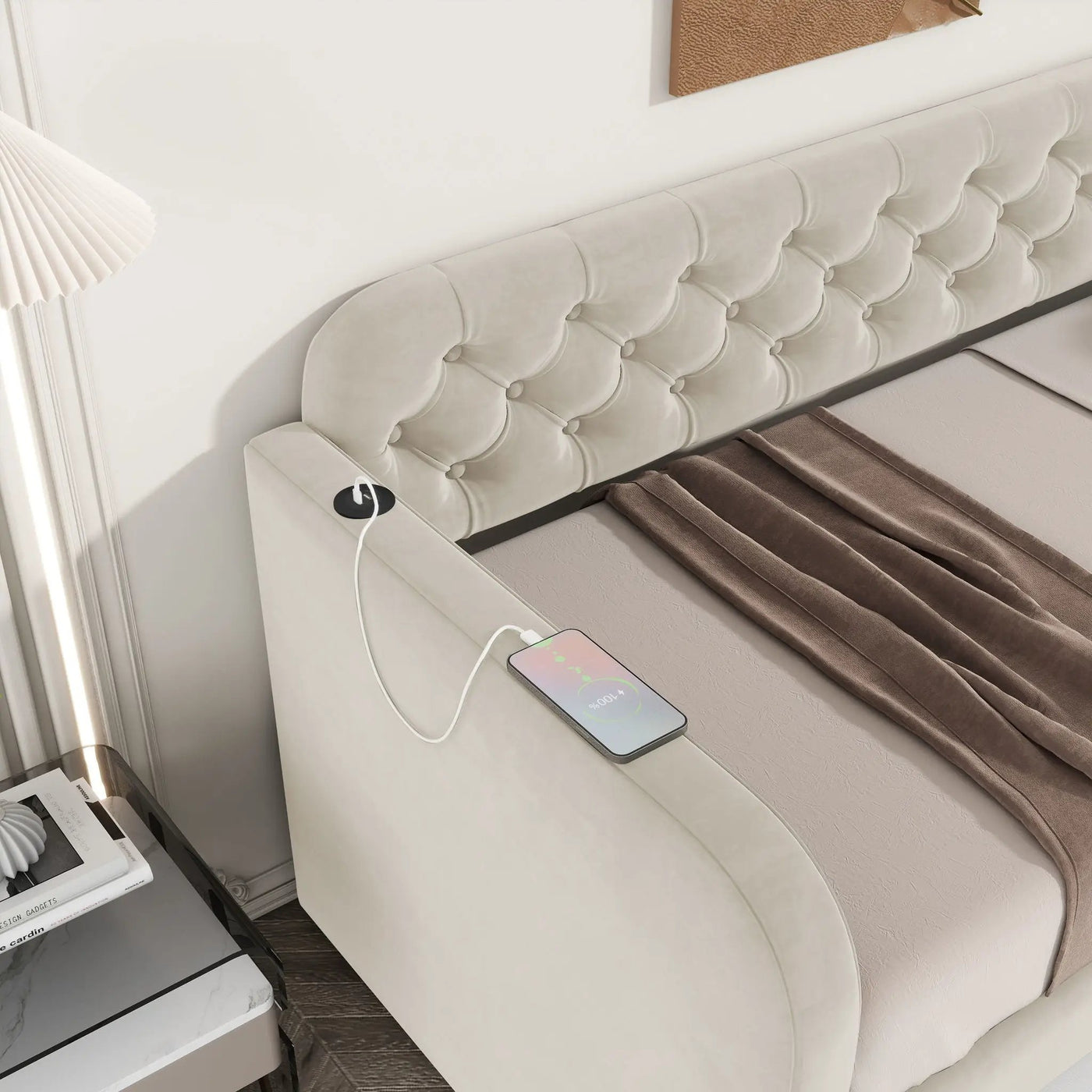 Upholstered Daybed With Trundle And USB Charging Design by Unique Piece Furniture