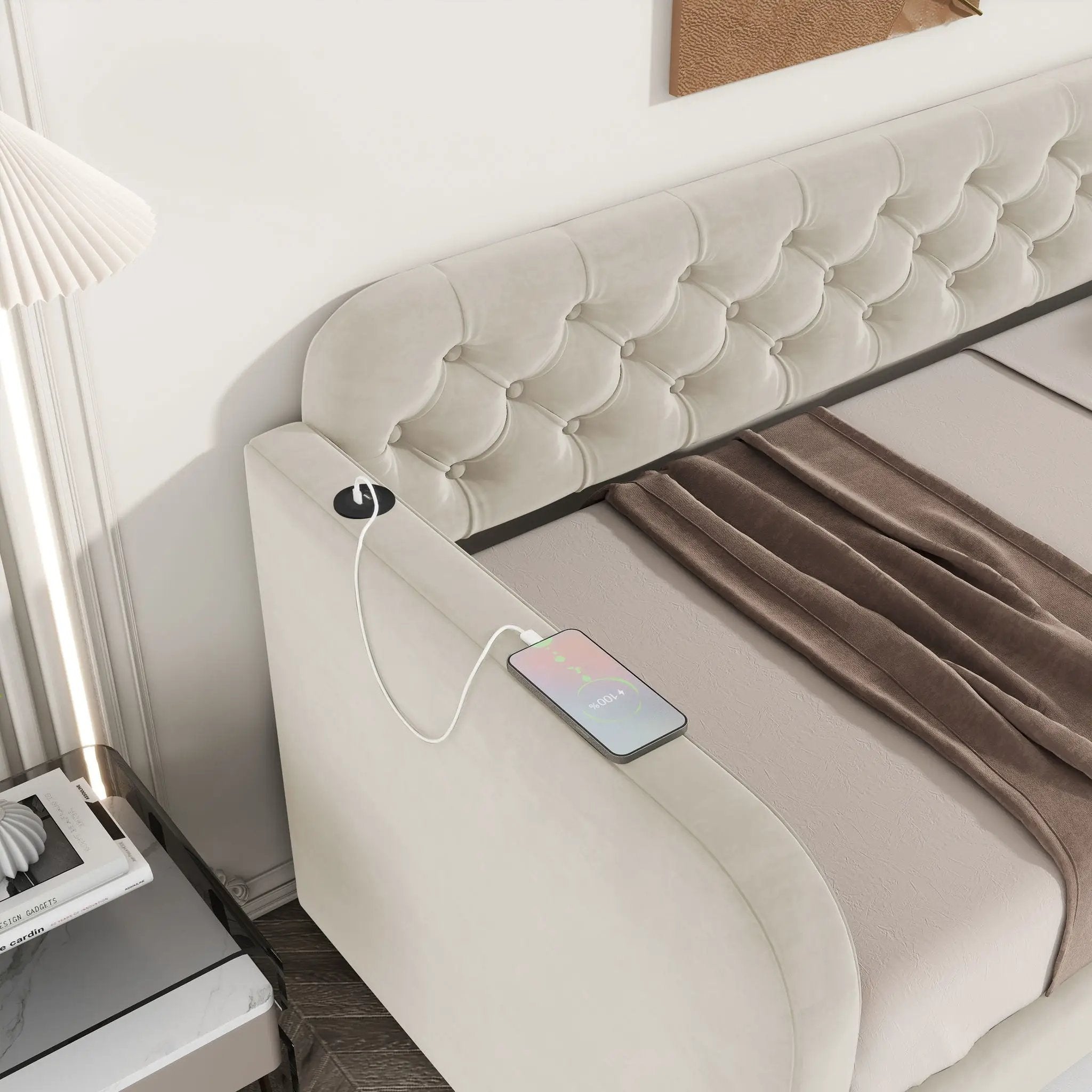 Upholstered Daybed With Trundle And USB Charging Design by Unique Piece Furniture