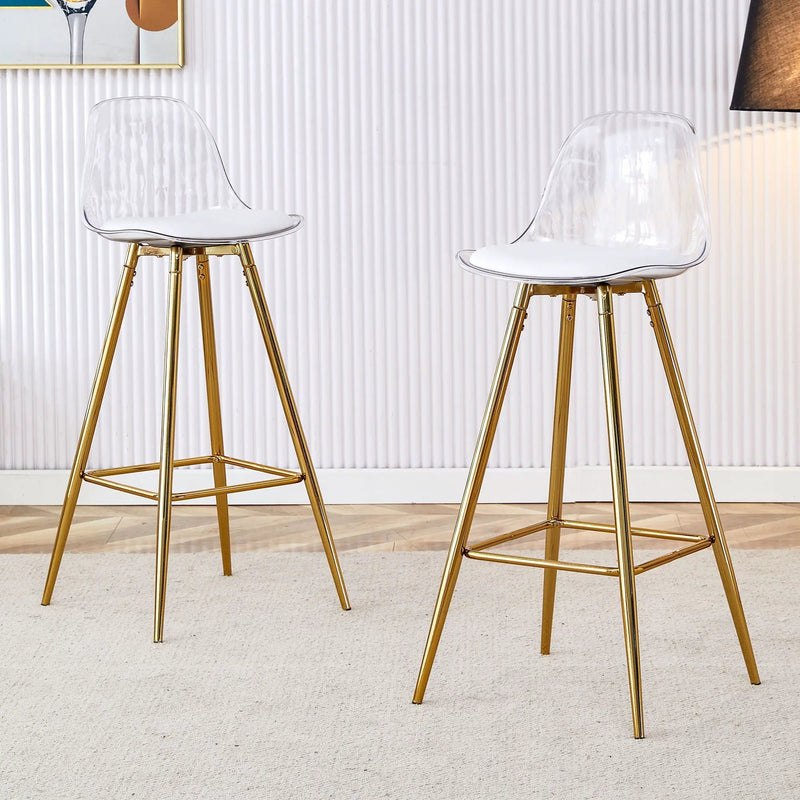 Stylish Upholstered Bar Chairs With Metal Leg by Unique Piece Furniture