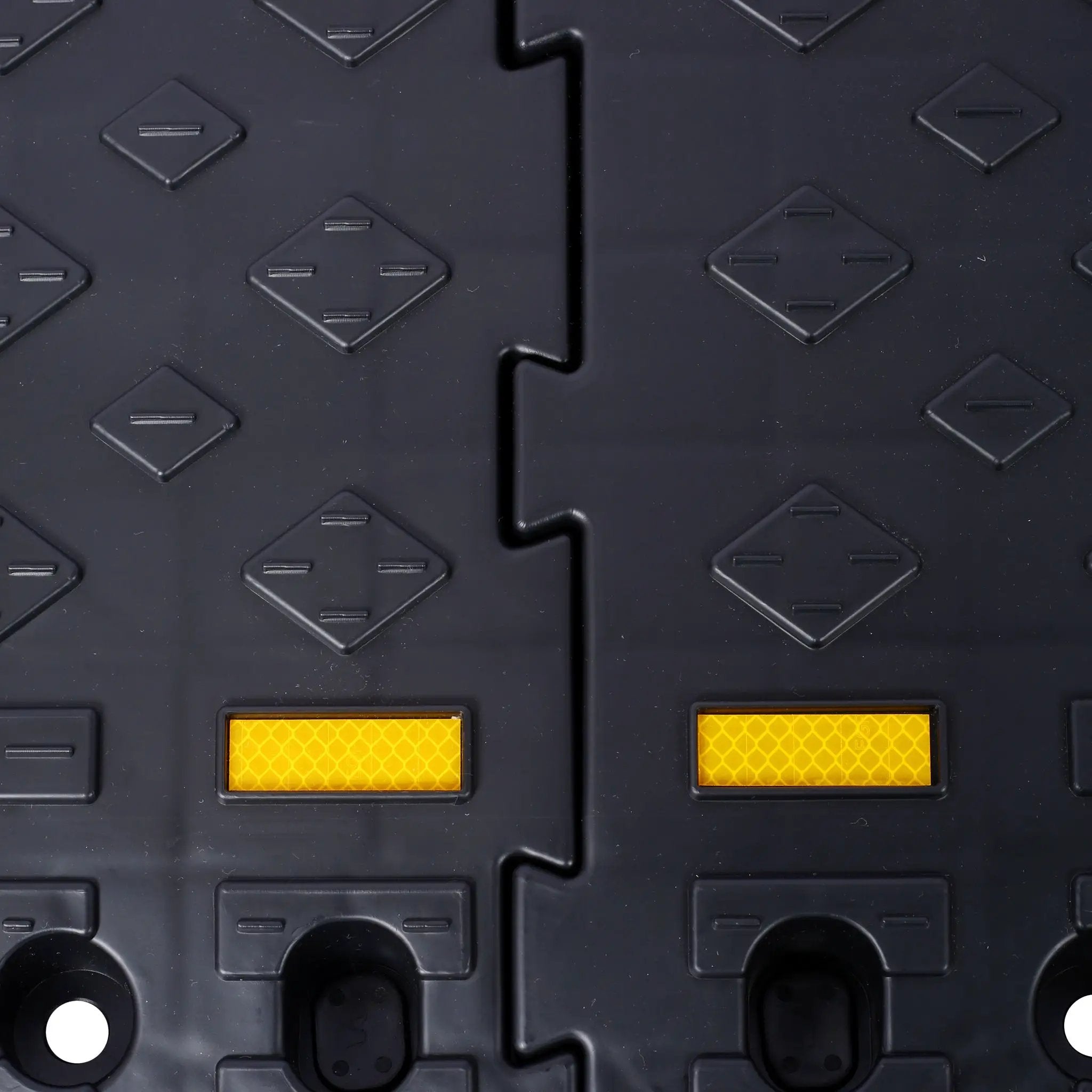 Heavy Duty Plastic 4" High Portable Automotive Curb Ramp For Cars & Wheelchairs Interlocking Design - Black by HouseOfZazla