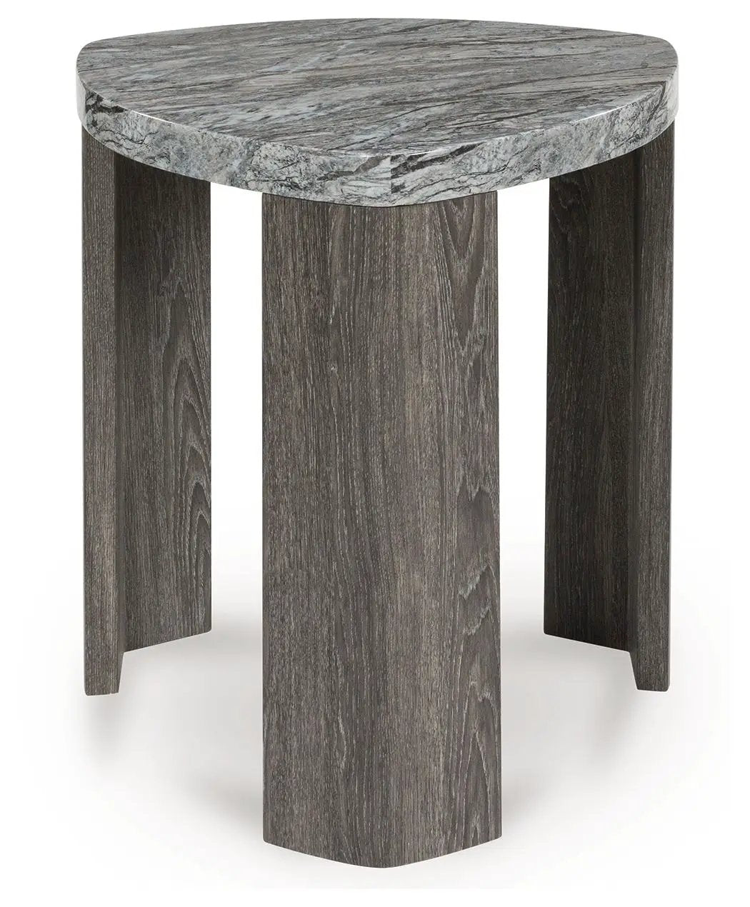 Surmour - Triangle End Table - Gray / Brown by Unique Piece Furniture