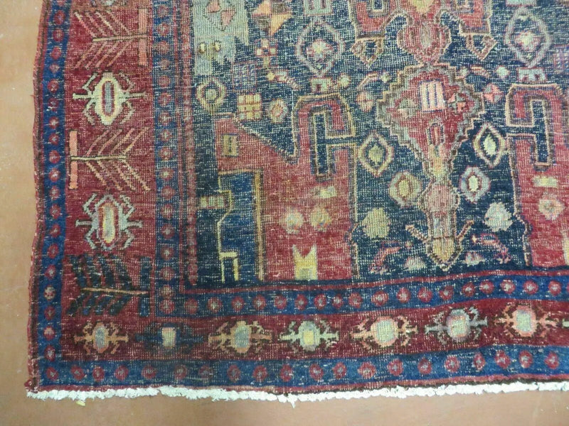 4' X 10' Antique Handmade Turkish Floral Tribal Oriental Wool Rug #627 by Jewel Rugs