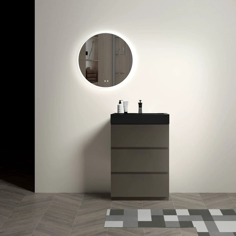 Alice - Bathroom Vanity With Sink, Large Storage Freestanding Bathroom Vanity For Modern Bathroom, One-Piece Sink Basin Without Drain And Faucet by HouseOfZazla