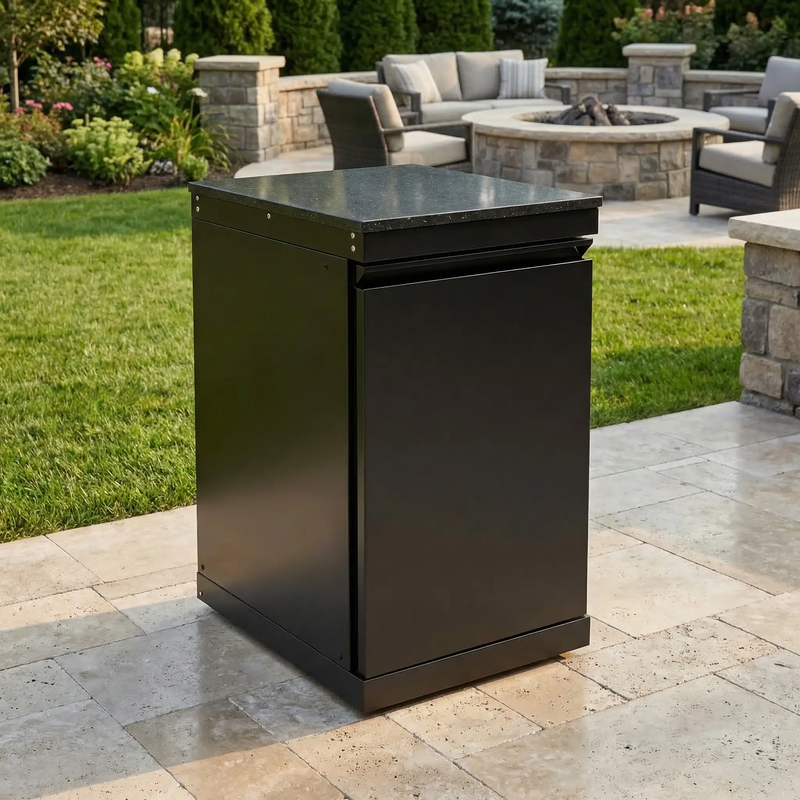 Black Single-door Storage Locker Outdoor Kitchen Islands by Chery Industrial