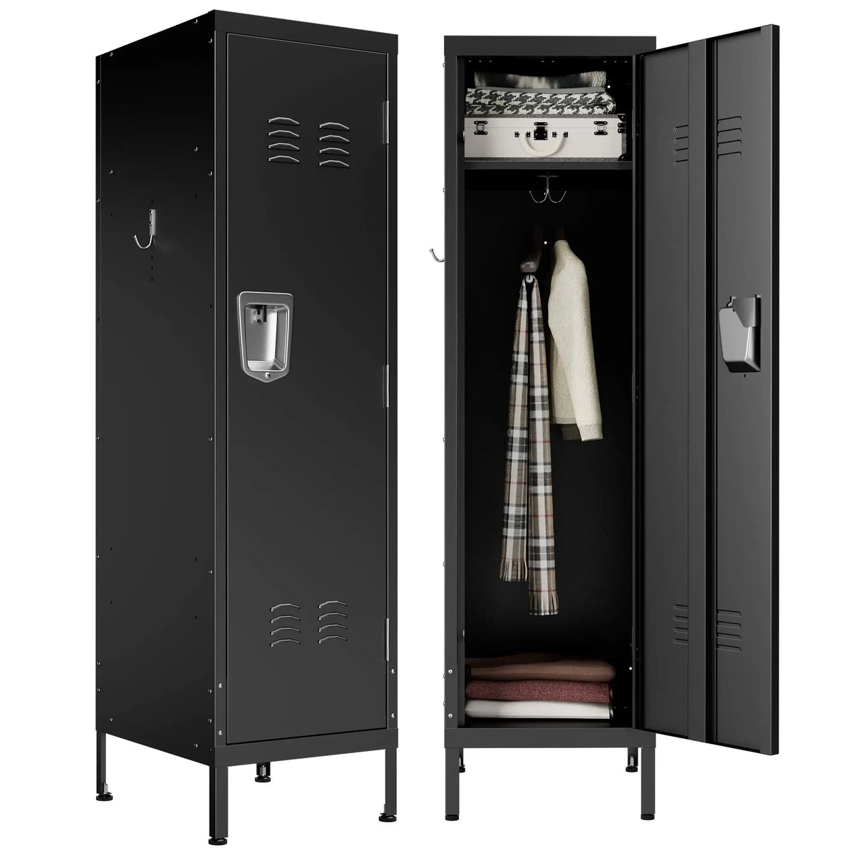 55-Inch Tall Metal Wardrobe Cabinet by HouseOfZazla