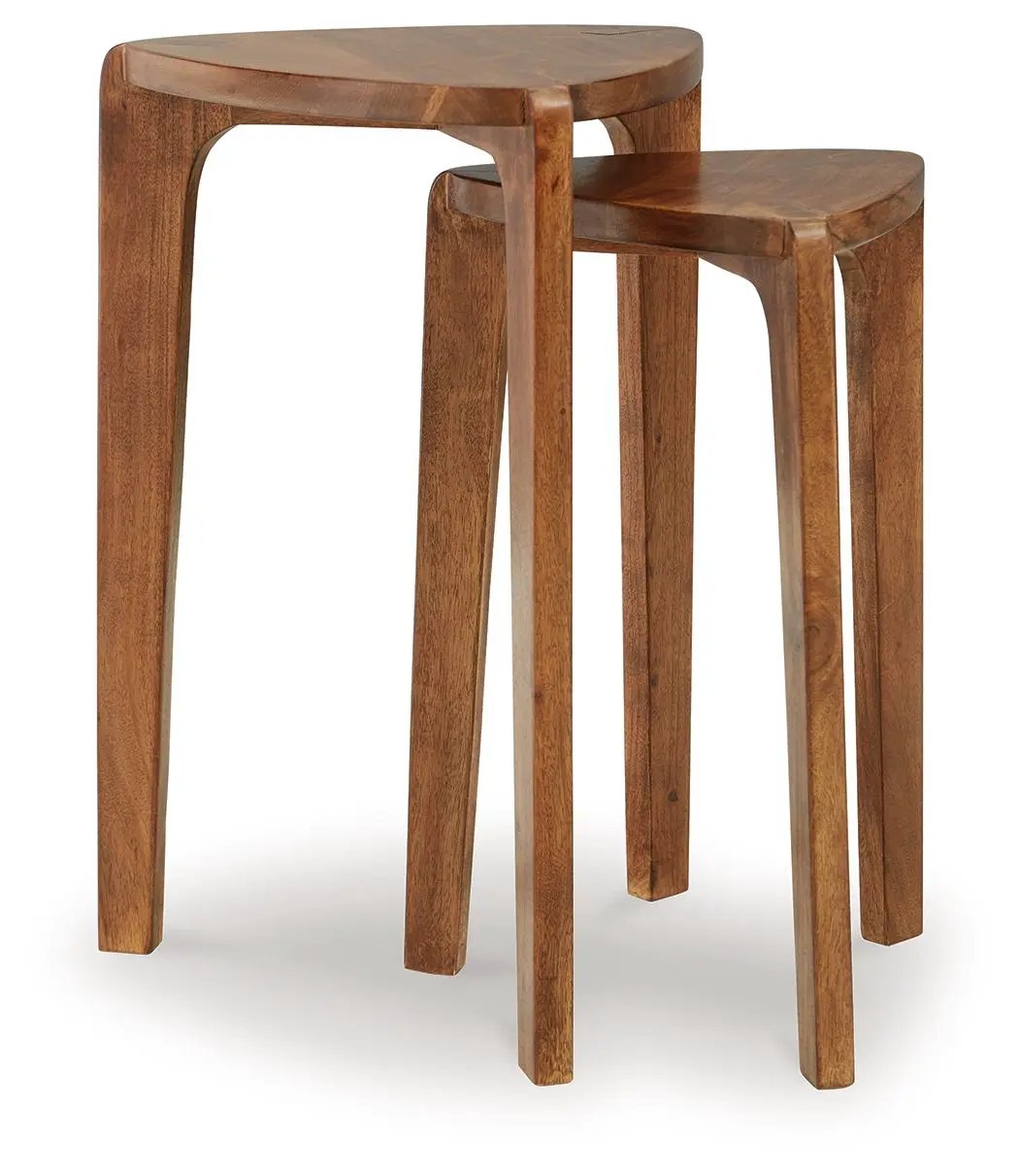Brynnleigh - Accent Table Set (Set of 2) - Medium Brown by Unique Piece Furniture