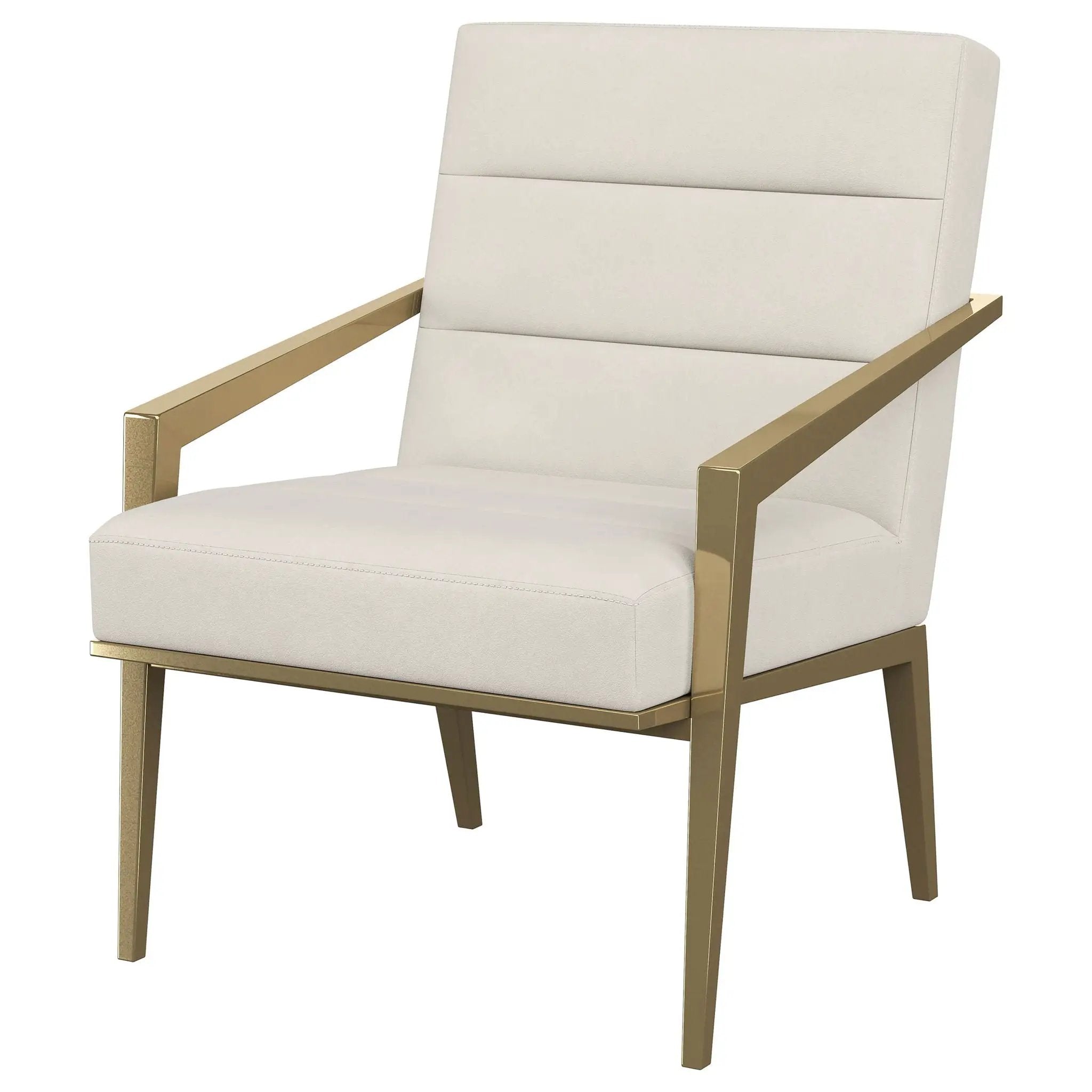 Kirra Upholstered Metal Arm Accent Chair Cream by Unique Piece Furniture