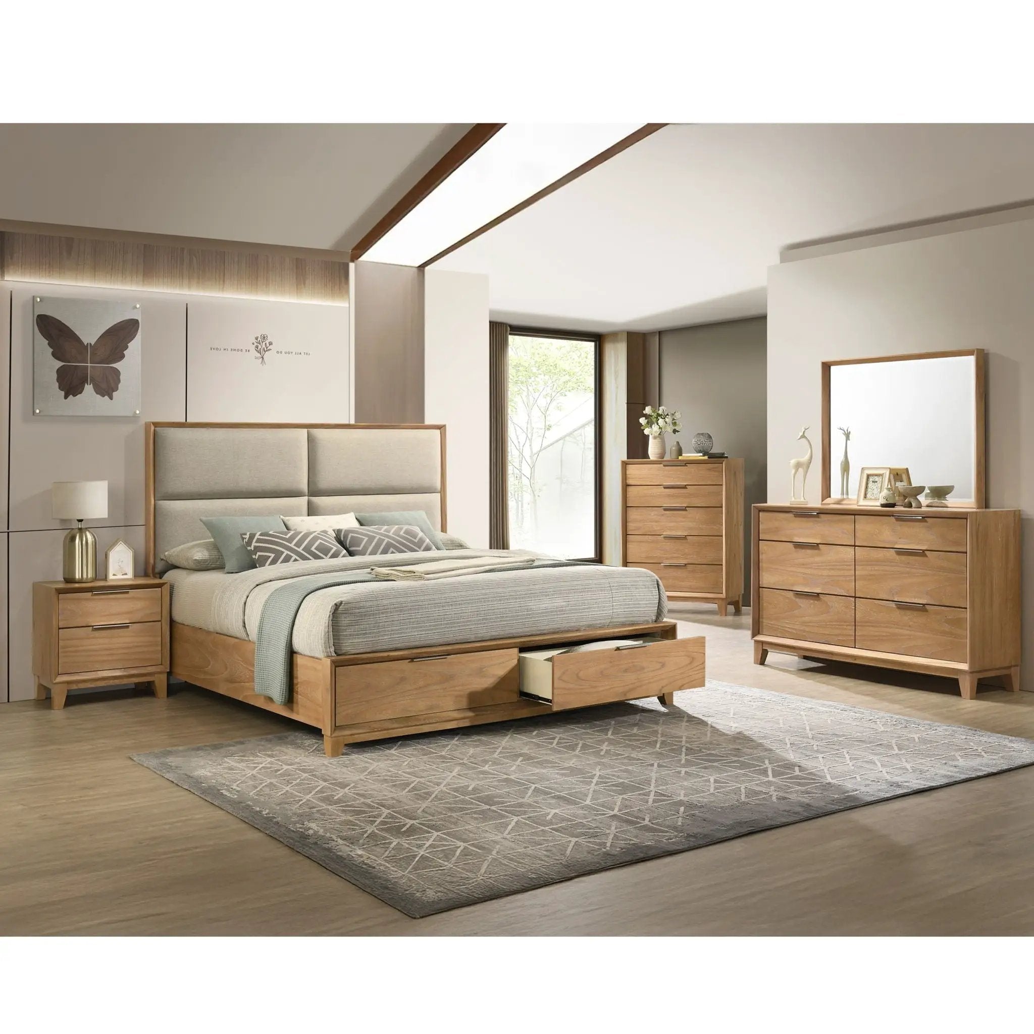 6 Drawer Storage Dresser, Bedroom Furniture - Natural Wood by Unique Piece Furniture