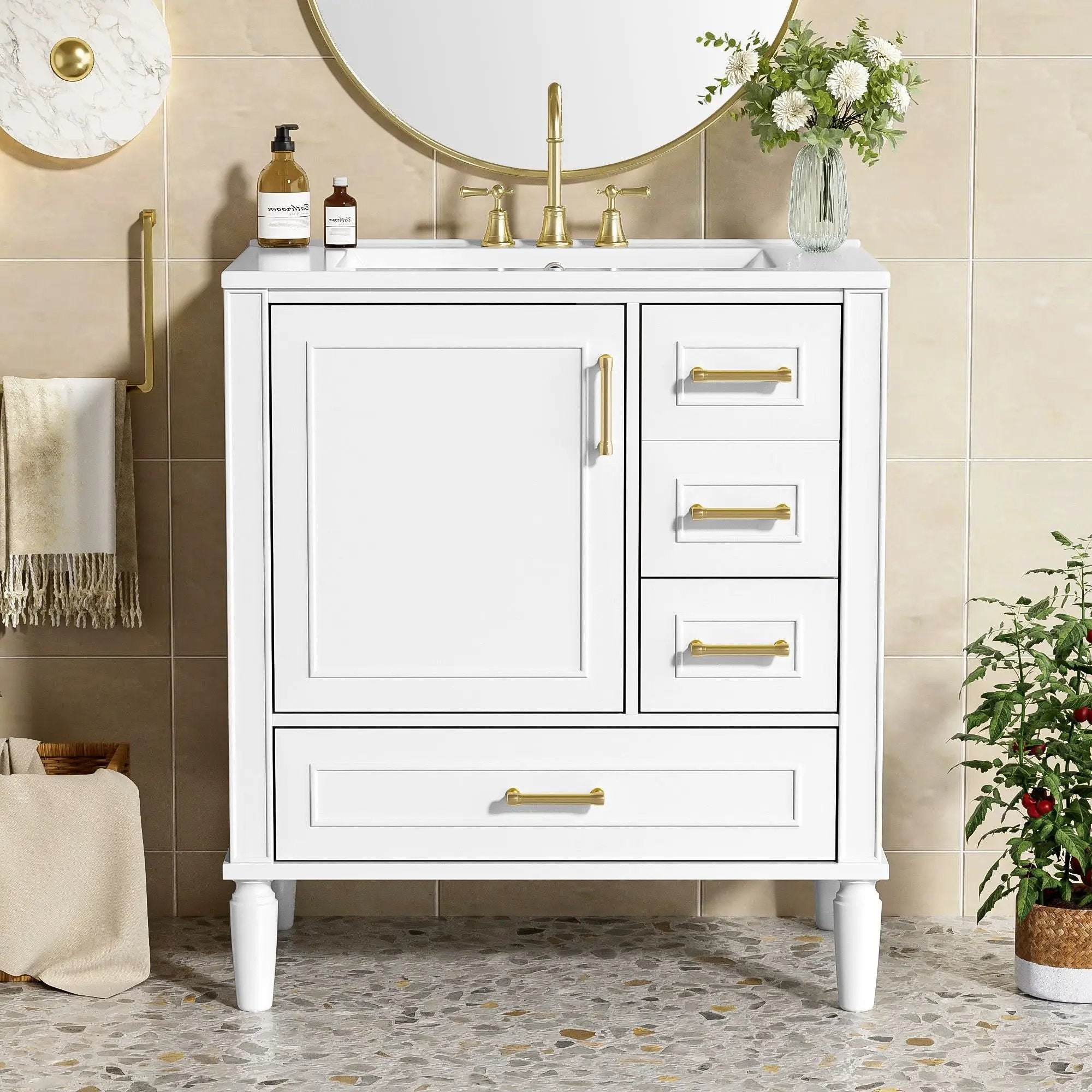 Traditional Bathroom Vanity Set With Soft Close Doors by Unique Piece Furniture