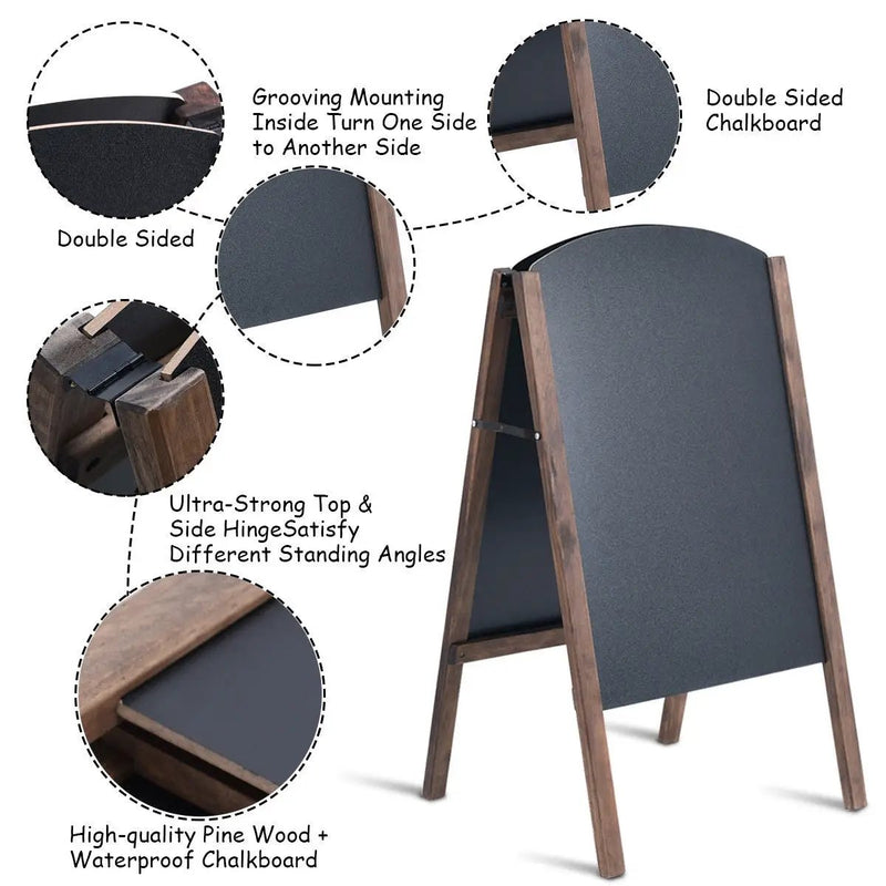 40 Inch Wood A-Frame Sidewalk Wedding Signage Chalkboard by DirectDeals
