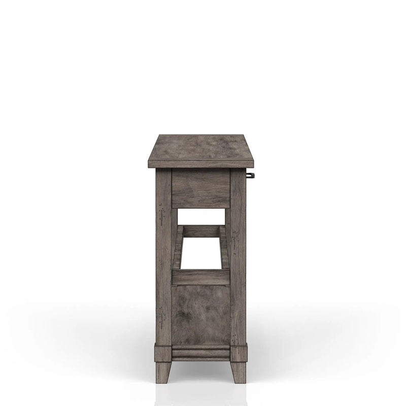 Console Table With Wine Bottle Storage Storage Drawers - Gray by Unique Piece Furniture