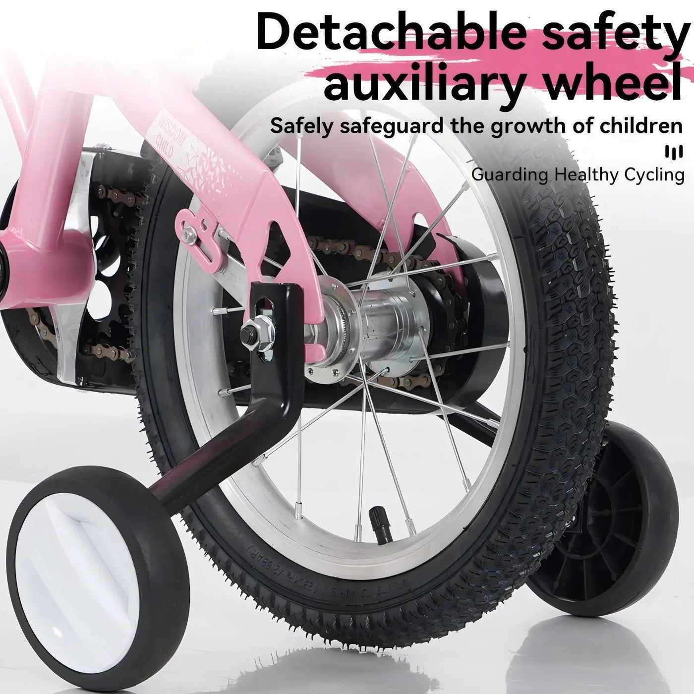 Fkznpj - 16" Sporty Kids Bike With Training Wheels And Stand Adjustable Saddle Suitable For Boys And Girls Aged 4 - 8 Years Tall Height 41 - 46" Available In A Variety Of Colors by HouseOfZazla