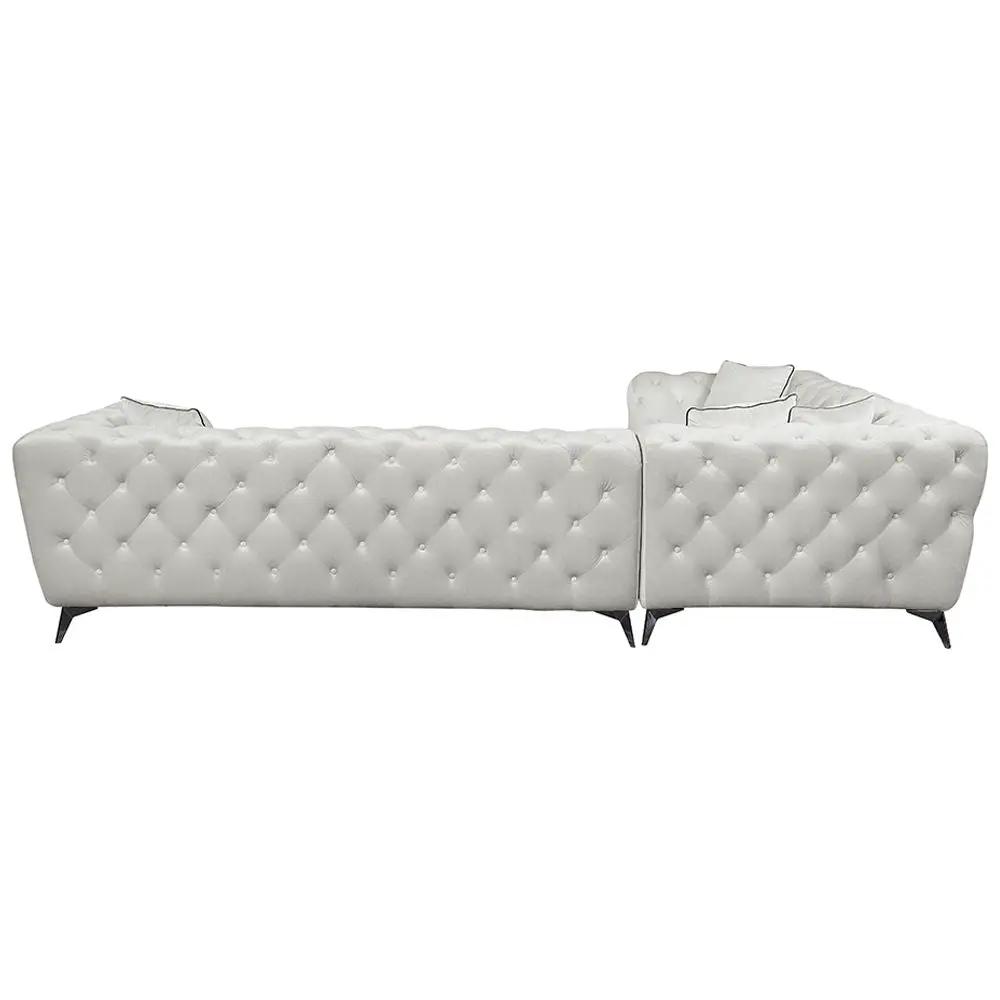 Atronia - Sectional Sofa With 4 Pillows - Beige Fabric by Unique Piece Furniture