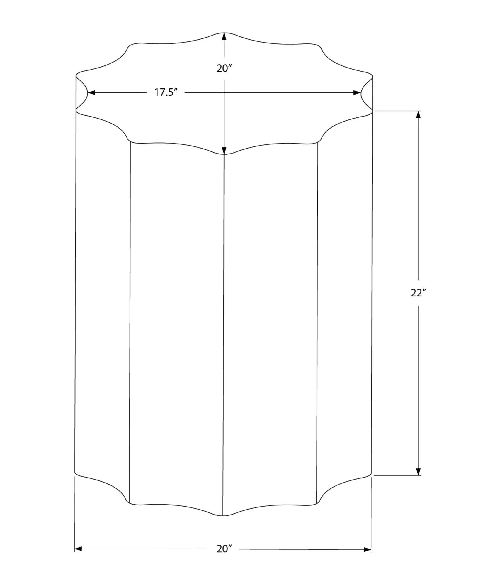 Drum Accent Side Table, Stylish Scalloped Design by HouseOfZazla