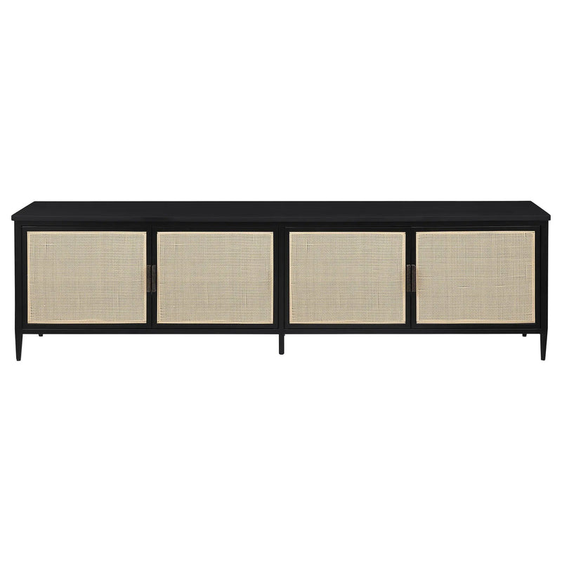 Amherst 4-door 78-inch Metal TV Stand Media Console Black by Unique Piece Furniture