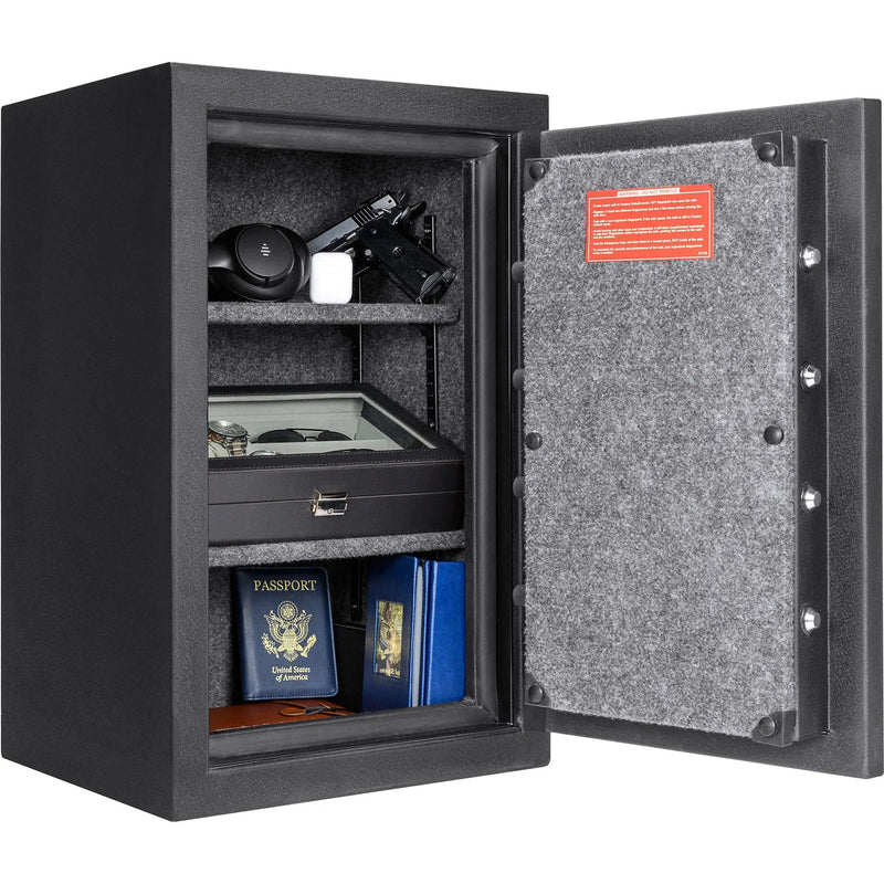 2.02 Cubic Ft Biometric Keypad Fire Resistant Safe - Black by HouseOfZazla