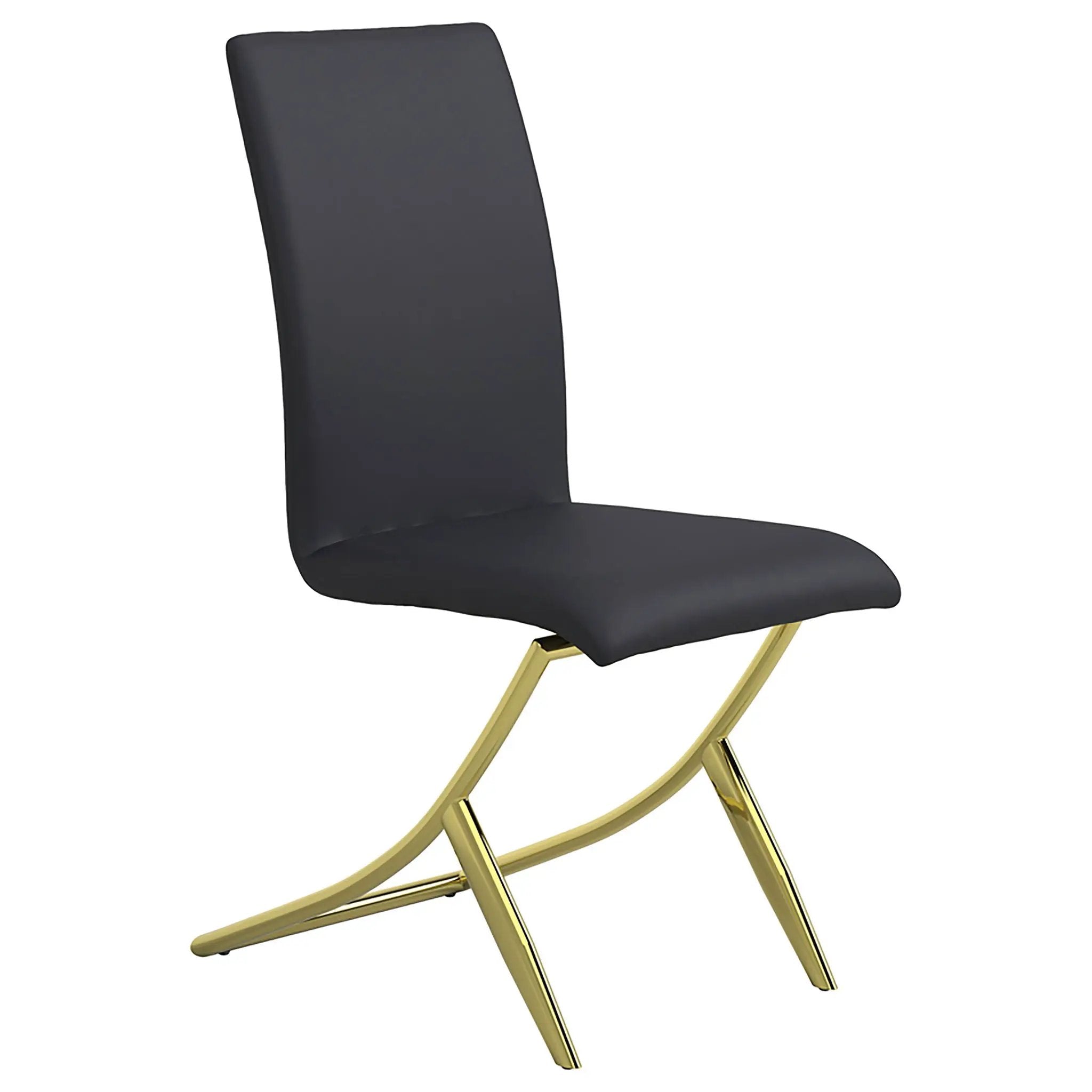 Dining Chairs (Set of 2) - Black / Gold by HouseOfZazla