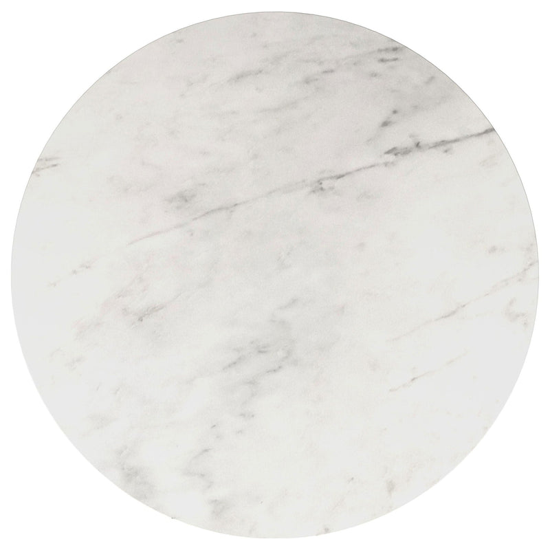 Landry - Round End Table - White Marble