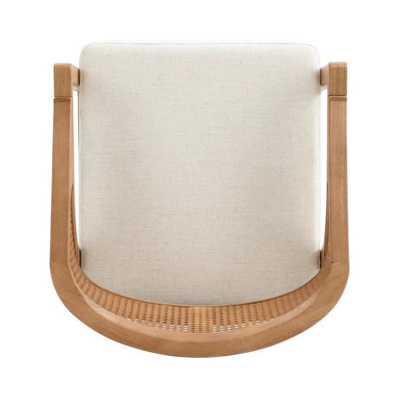 Wooden Frame Counter Stool with Rattan Back - Set of 2 by HouseOfZazla