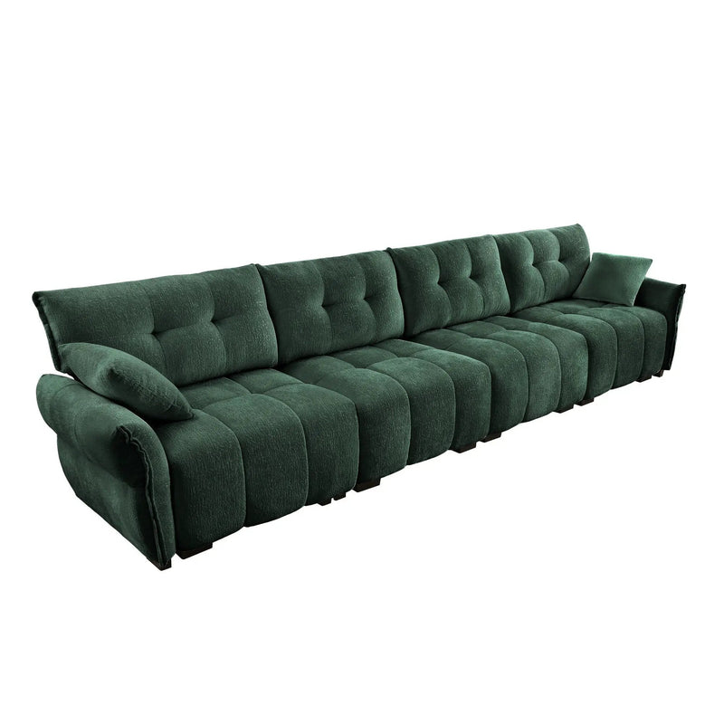 Modern Sofa & Pillows, Textured Cover, High Rebound Cushions by HouseOfZazla