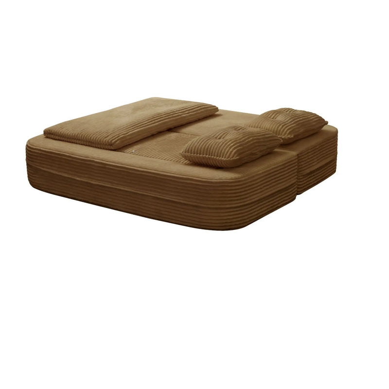 Multi Functional Sectional Sofa Bed With Independent Chaise Lounge And Functional Blanket by HouseOfZazla