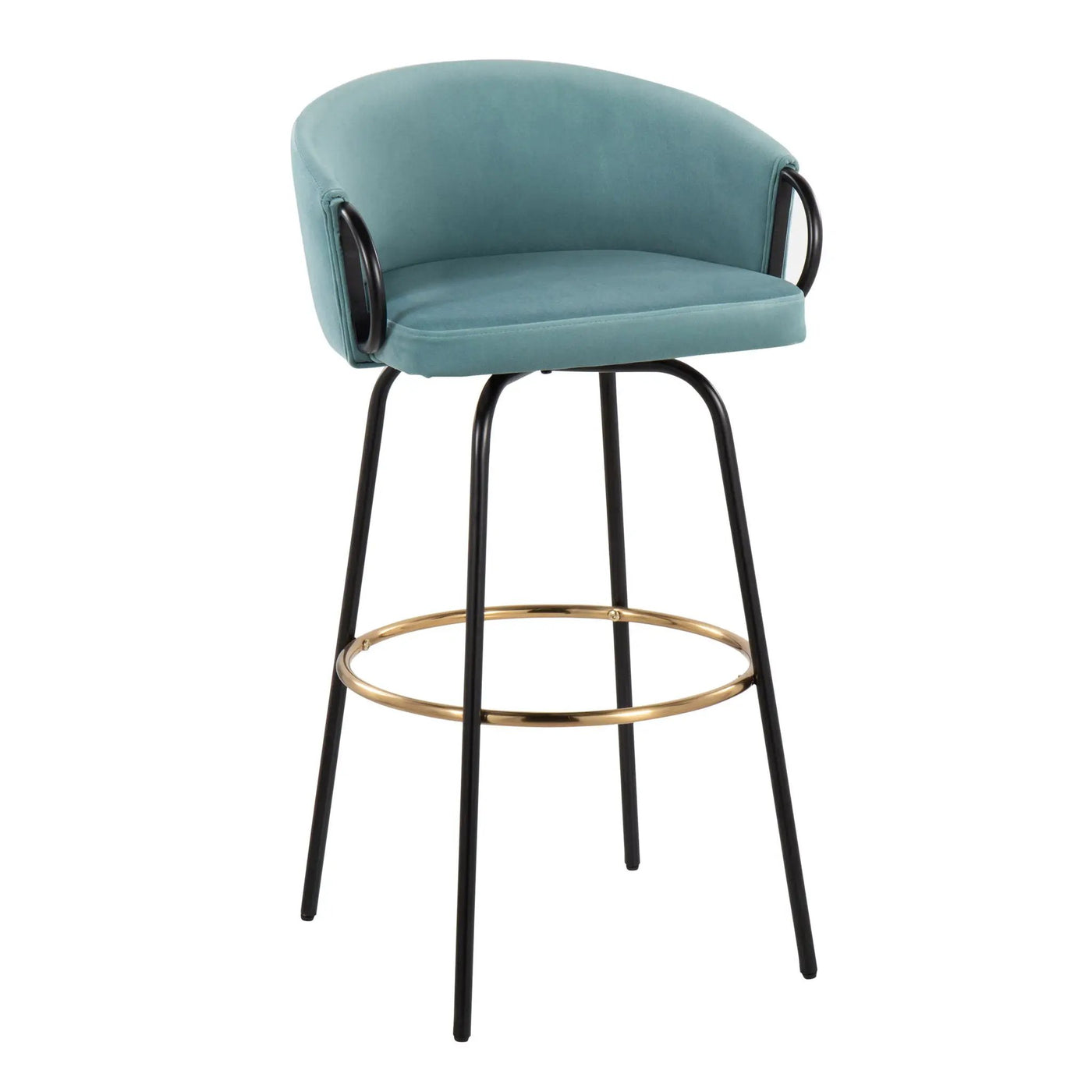 Claire - Contemporary / Glam Barstool With Footrest (Set of 2) by HouseOfZazla
