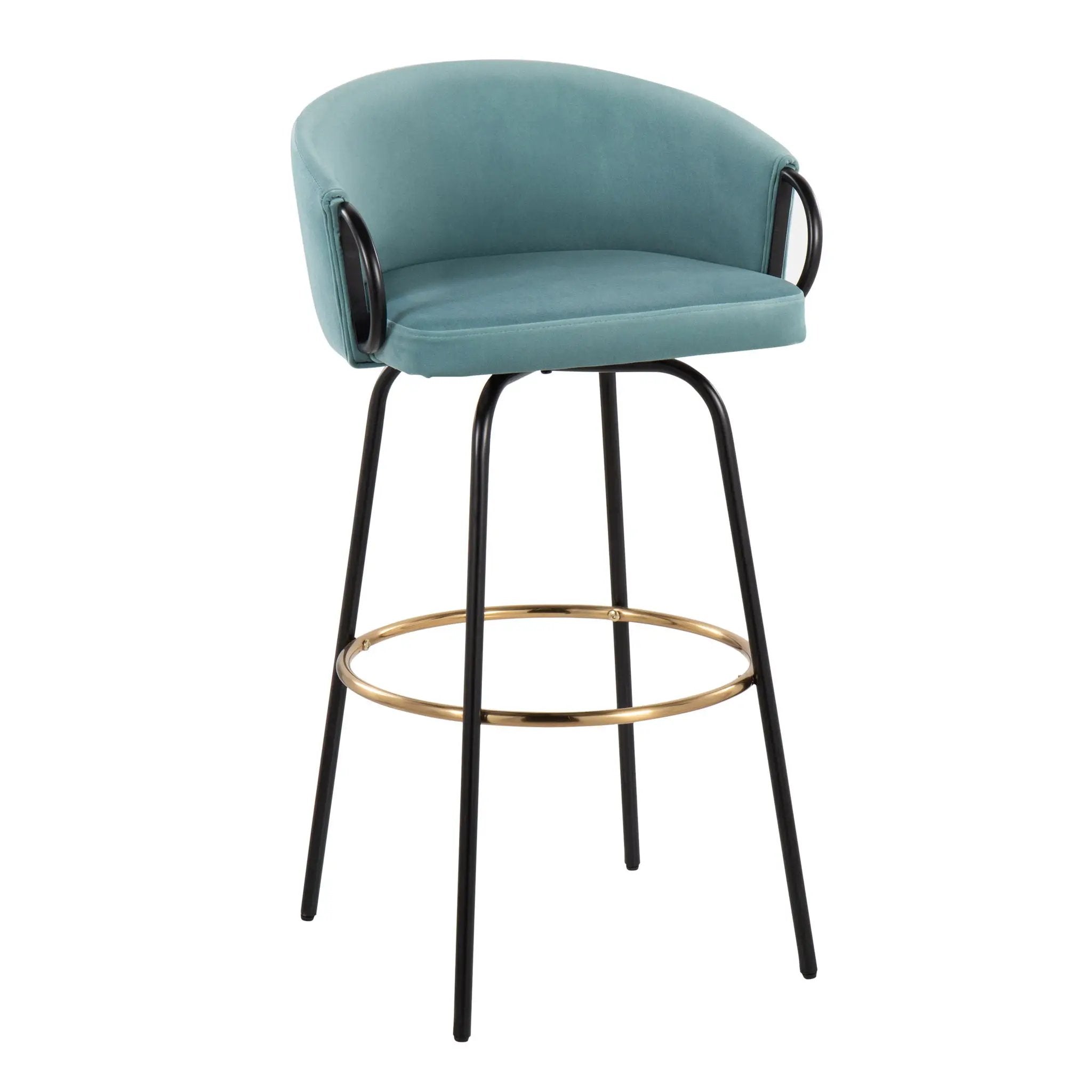 Claire - Contemporary / Glam Barstool With Footrest (Set of 2) by HouseOfZazla