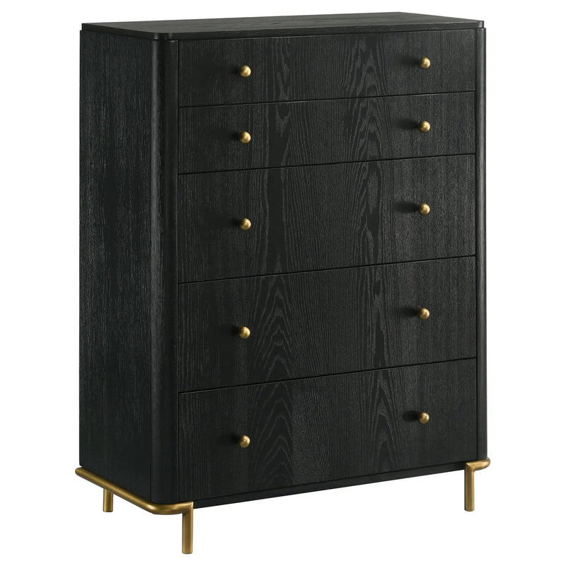 Arini 5-drawer Bedroom Chest Black by Unique Piece Furniture