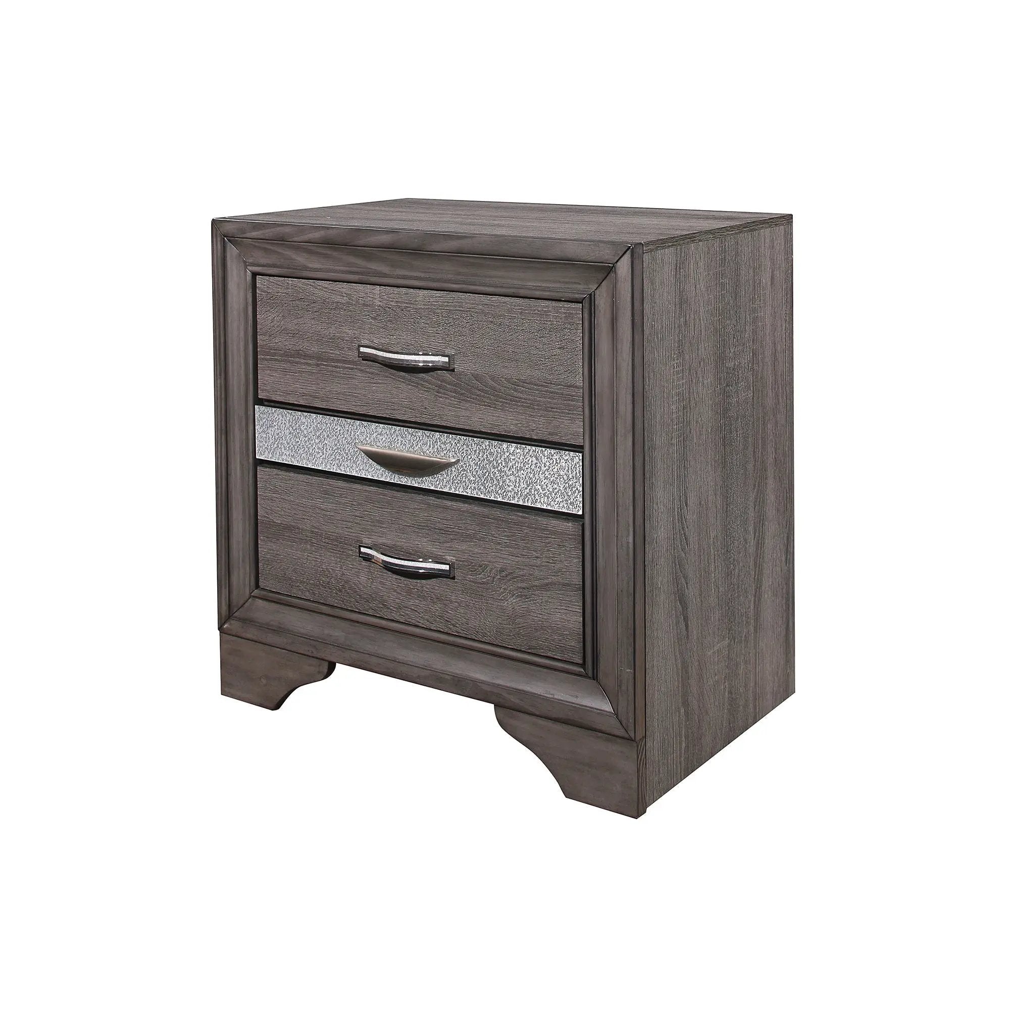 Ryder - Sparkle Nightstand - Gray by Unique Piece Furniture