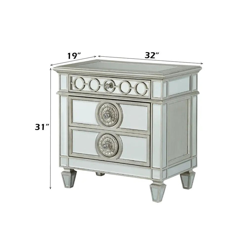 Varian - Nightstand - Mirrored by Unique Piece Furniture