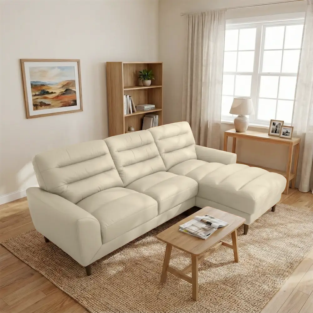 Clarion Genuine Leather Sectional by HouseOfZazla