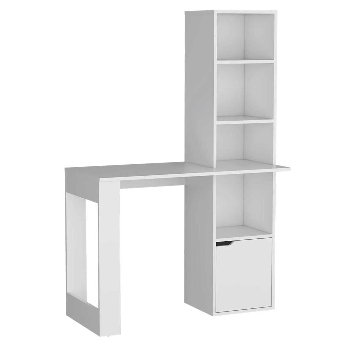 Iowa Computer Desk with 1-Cabinet and 4-Tier Bookcase by HouseOfZazla