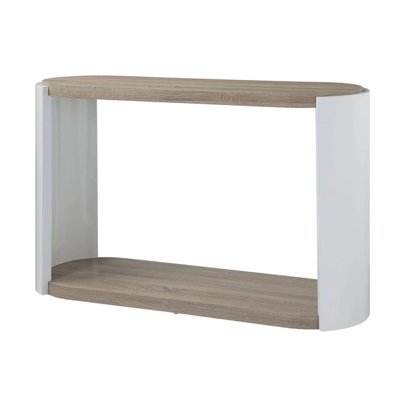Zoma - High Gloss Sofa Table - Oak / White by Unique Piece Furniture