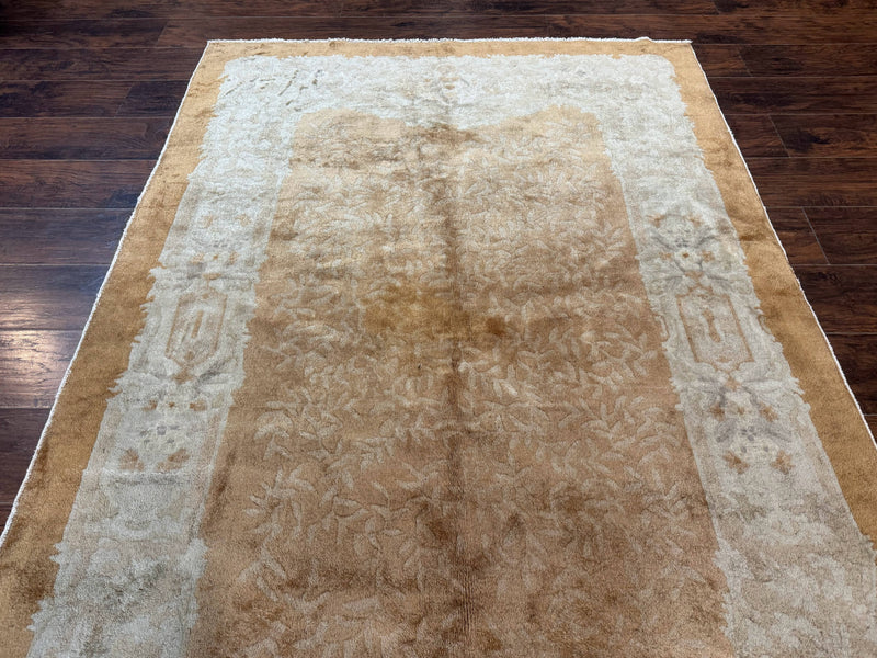 Chinese Peking Rug 5x7, Golden-Tan, Vintage Chinese Wool Carpet by Jewel Rugs