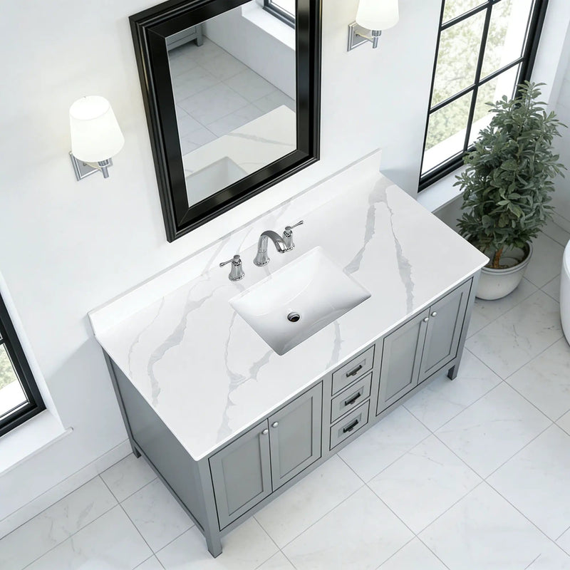 49-Inch Quartz Bathroom Vanity Top by HouseOfZazla