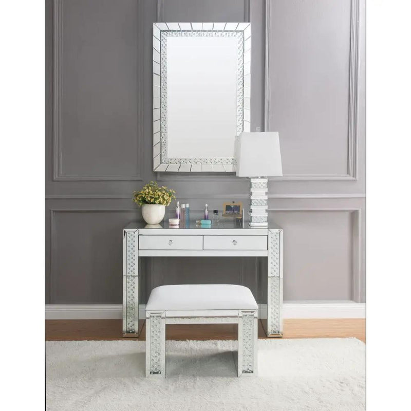 Nysa - Vanity Desk - Mirrored & Faux Crystals by Unique Piece Furniture