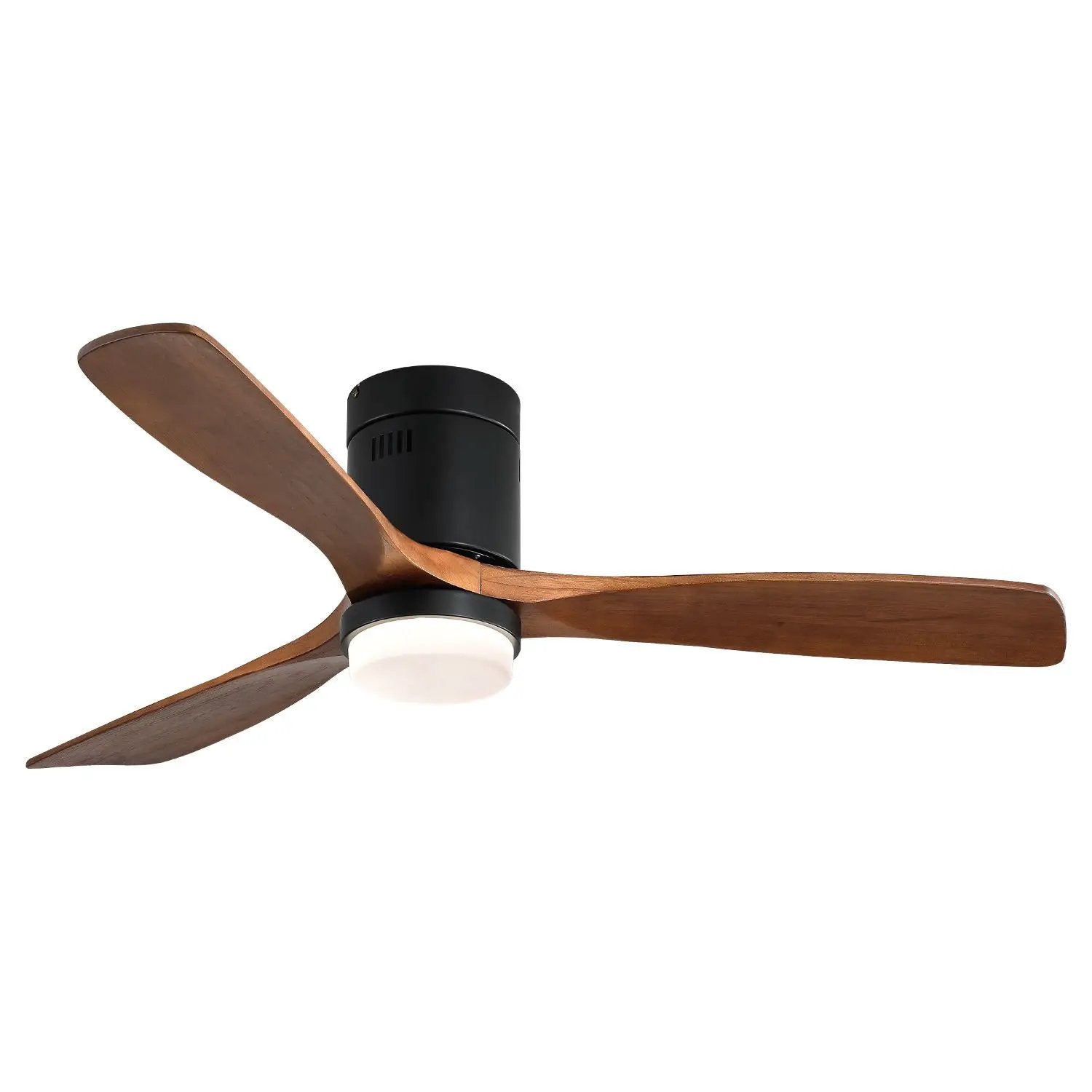 Indoor Ceiling Fan With Lights, Reversible DC Motor, Remote Control - Black by Unique Piece Furniture